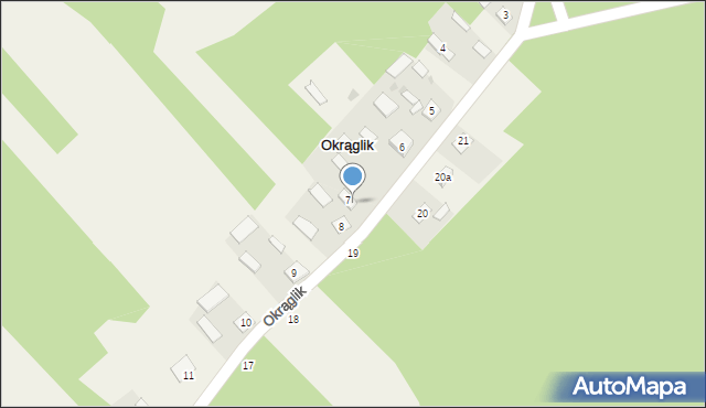 Okrąglik, Okrąglik, 7A, mapa Okrąglik