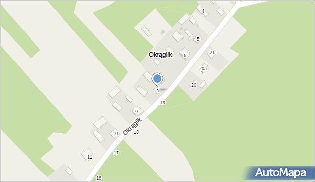 Okrąglik, Okrąglik, 8, mapa Okrąglik