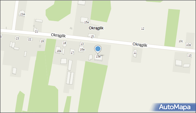 Okrąglik, Okrąglik, 13a, mapa Okrąglik