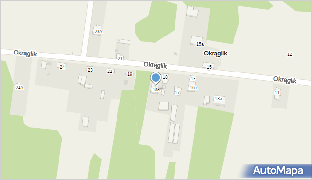 Okrąglik, Okrąglik, 18a, mapa Okrąglik