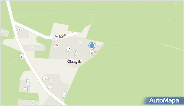 Okrąglik, Okrąglik, 11, mapa Okrąglik