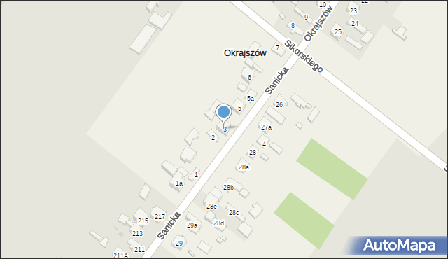 Okrajszów, Okrajszów, 3, mapa Okrajszów