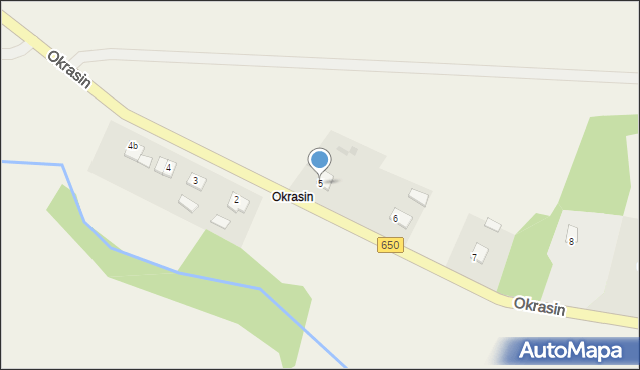 Okrasin, Okrasin, 5, mapa Okrasin