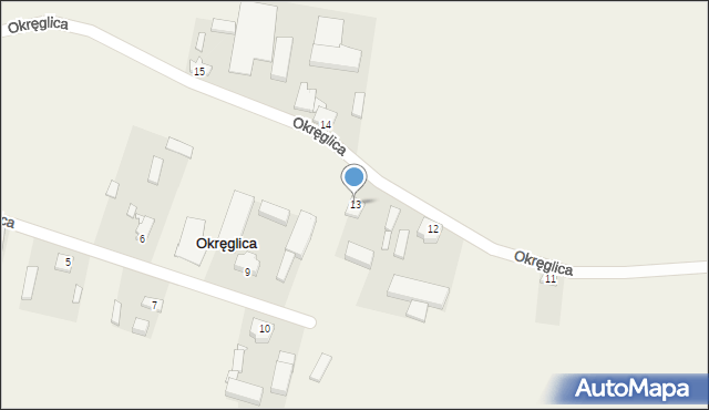 Okręglica, Okręglica, 13, mapa Okręglica