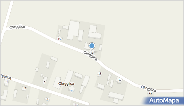 Okręglica, Okręglica, 14, mapa Okręglica