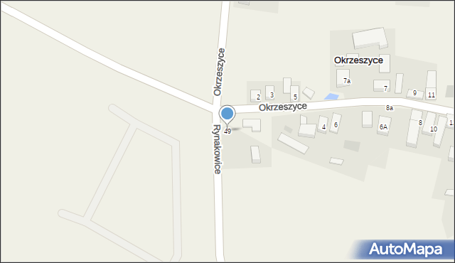 Okrzeszyce, Okrzeszyce, 49, mapa Okrzeszyce