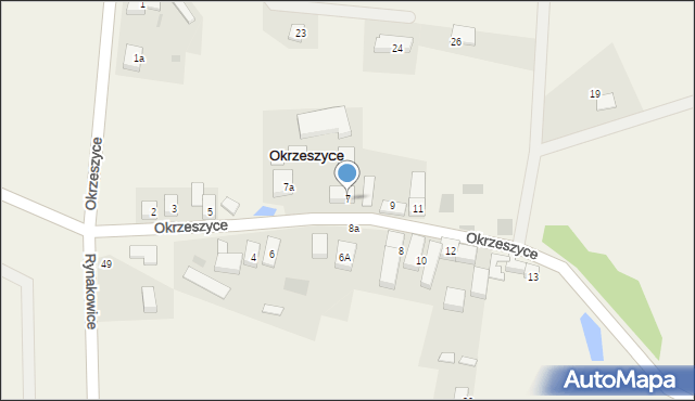 Okrzeszyce, Okrzeszyce, 7, mapa Okrzeszyce