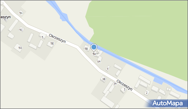 Okrzeszyn, Okrzeszyn, 5A, mapa Okrzeszyn