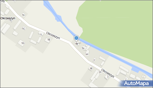 Okrzeszyn, Okrzeszyn, 5B, mapa Okrzeszyn