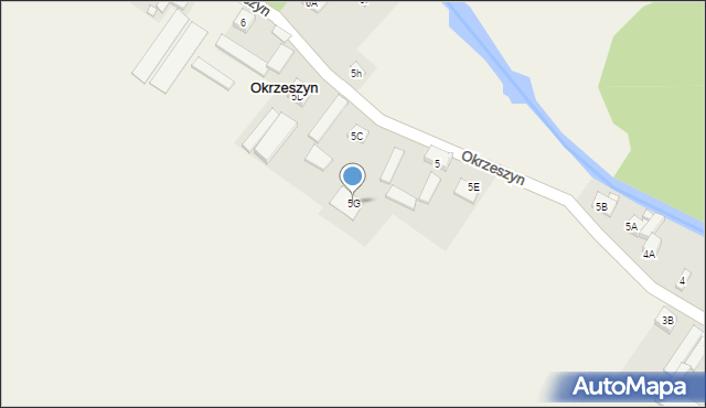 Okrzeszyn, Okrzeszyn, 5G, mapa Okrzeszyn
