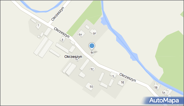 Okrzeszyn, Okrzeszyn, 5h, mapa Okrzeszyn