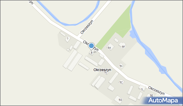 Okrzeszyn, Okrzeszyn, 6, mapa Okrzeszyn