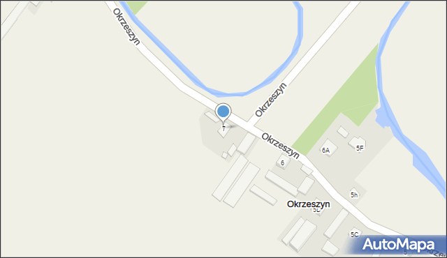 Okrzeszyn, Okrzeszyn, 7, mapa Okrzeszyn