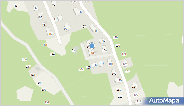 Okuniowiec, Okuniowiec, 101, mapa Okuniowiec