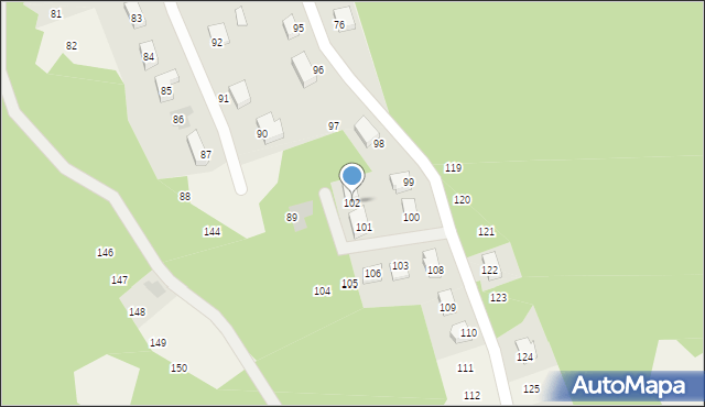 Okuniowiec, Okuniowiec, 102, mapa Okuniowiec