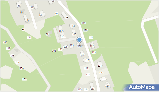 Okuniowiec, Okuniowiec, 108, mapa Okuniowiec