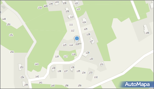 Okuniowiec, Okuniowiec, 113, mapa Okuniowiec