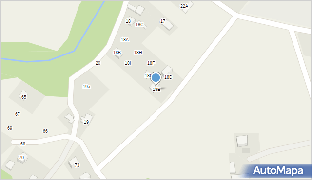 Okuniowiec, Okuniowiec, 18E, mapa Okuniowiec