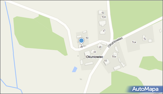 Okuniowiec, Okuniowiec, 45, mapa Okuniowiec