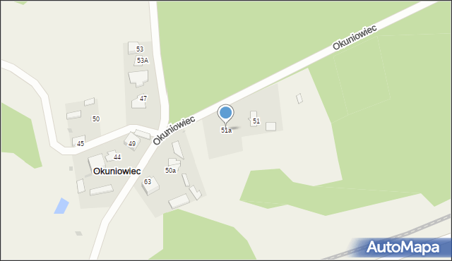 Okuniowiec, Okuniowiec, 51a, mapa Okuniowiec