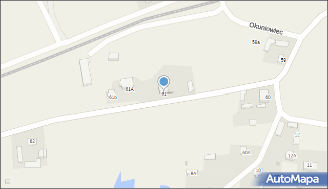 Okuniowiec, Okuniowiec, 61, mapa Okuniowiec