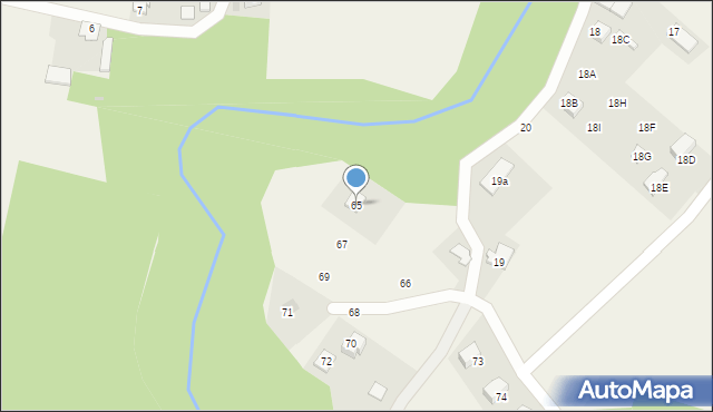 Okuniowiec, Okuniowiec, 65, mapa Okuniowiec