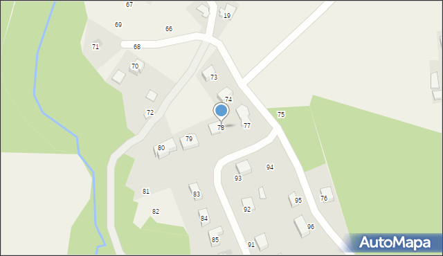 Okuniowiec, Okuniowiec, 78, mapa Okuniowiec