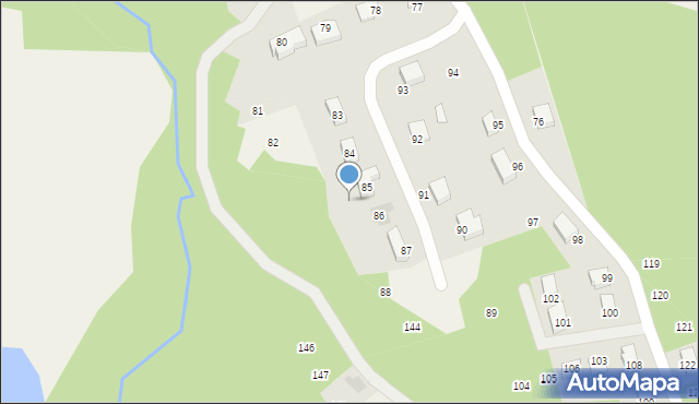 Okuniowiec, Okuniowiec, 85, mapa Okuniowiec