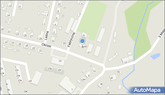 Ośno Lubuskie, Okrzei Stefana, 35, mapa Ośno Lubuskie