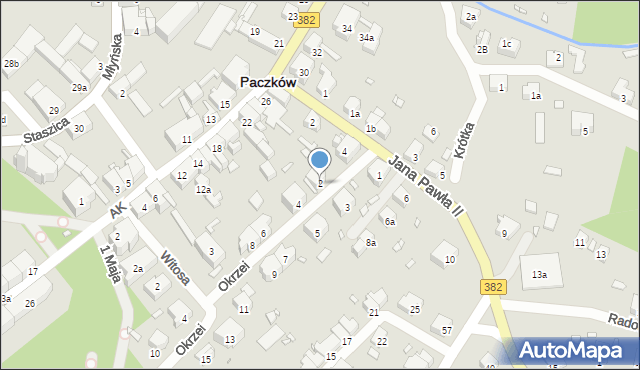 Paczków, Okrzei Stefana, 2, mapa Paczków