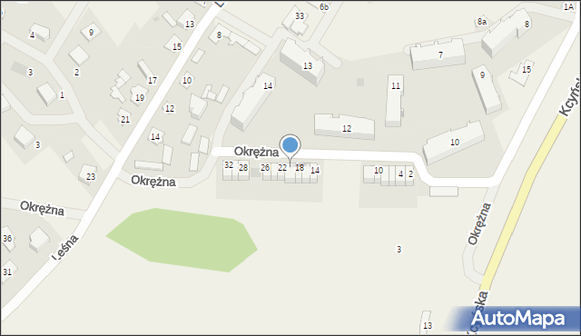 Paterek, Okrężna, 20, mapa Paterek