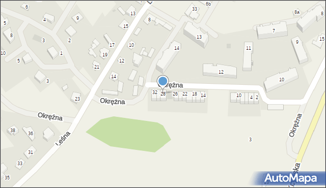 Paterek, Okrężna, 28, mapa Paterek