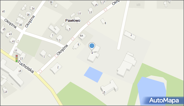 Pawłowo, Okrężna, 4, mapa Pawłowo