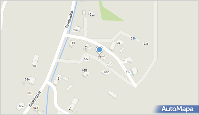 Pieszyce, Okrzei Stefana, 19, mapa Pieszyce