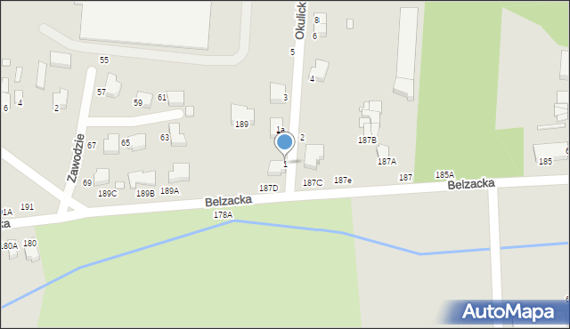 Piotrków Trybunalski, Okulickiego Leopolda, gen., 1, mapa Piotrków Trybunalski