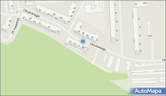 Police, Okulickiego Leopolda, gen., 35, mapa Police