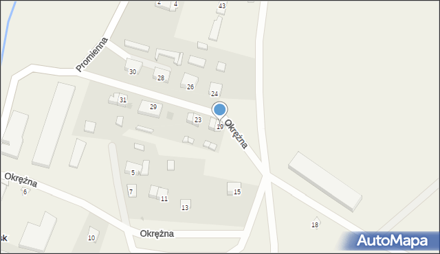 Pomysk Wielki, Okrężna, 19, mapa Pomysk Wielki