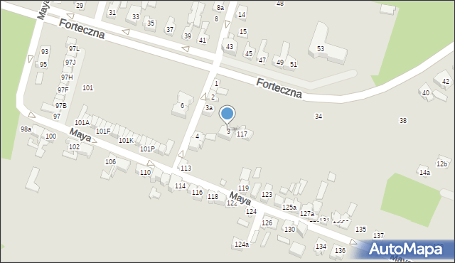 Poznań, Okopowa, 3, mapa Poznania