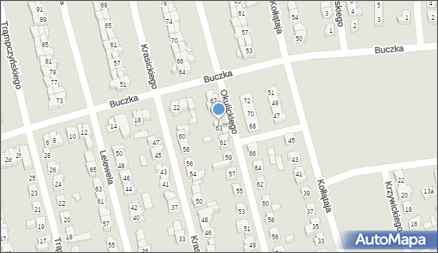 Poznań, Okulickiego Leopolda, gen., 63, mapa Poznania