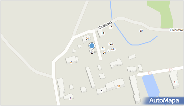 Poznań, Okolewo, 22, mapa Poznania