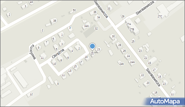 Prochowice, Okrężna, 21, mapa Prochowice