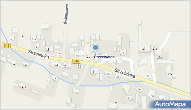 Przecławice, Okrężna, 1, mapa Przecławice