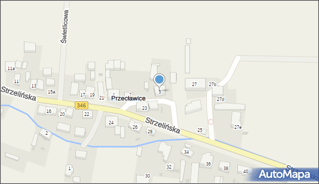 Przecławice, Okrężna, 3, mapa Przecławice