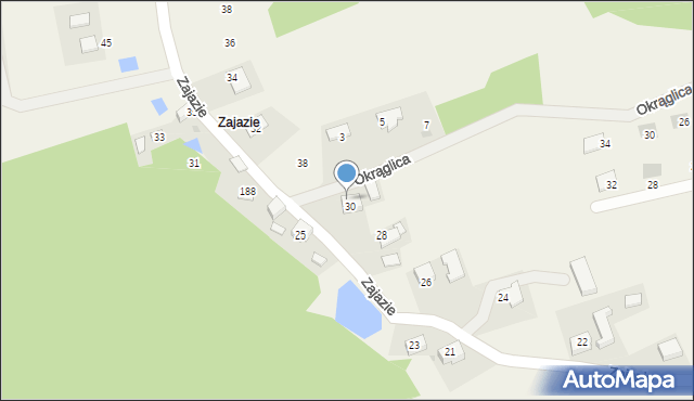 Przeginia Duchowna, Okrąglica, 2, mapa Przeginia Duchowna