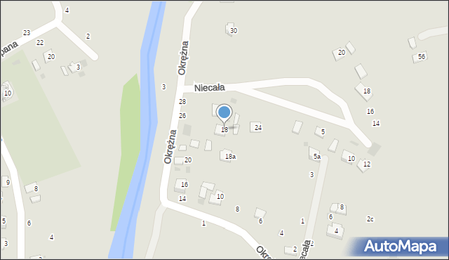 Przemyśl, Okrężna, 18, mapa Przemyśla