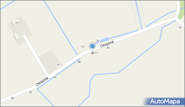 Radgoszcz, Okrężna, 88, mapa Radgoszcz