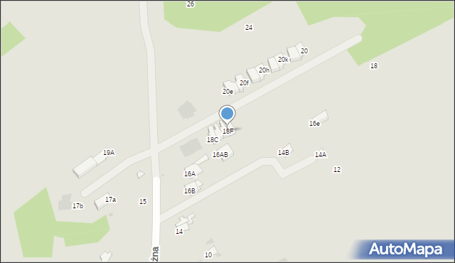 Radom, Okrężna, 18F, mapa Radomia