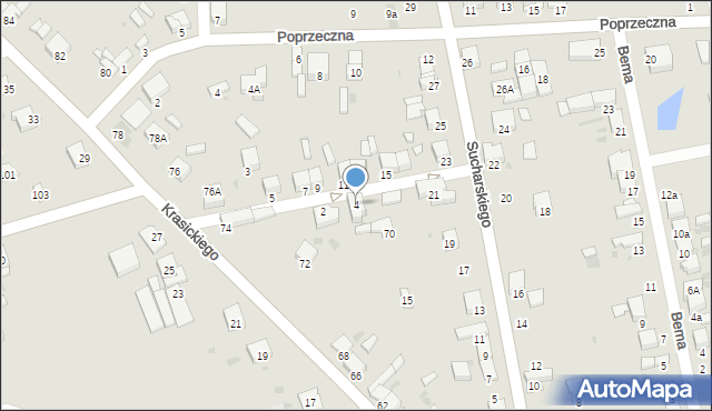 Radomsko, Okulickiego Leopolda, gen., 4, mapa Radomsko