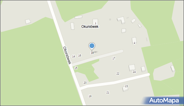 Rajgród, Okoniówek, 18, mapa Rajgród