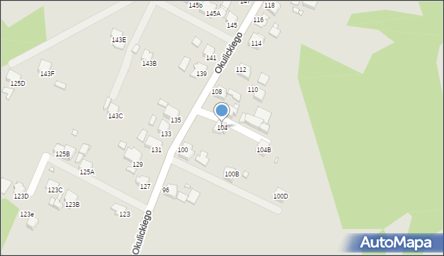Rybnik, Okulickiego Leopolda, gen., 104, mapa Rybnika